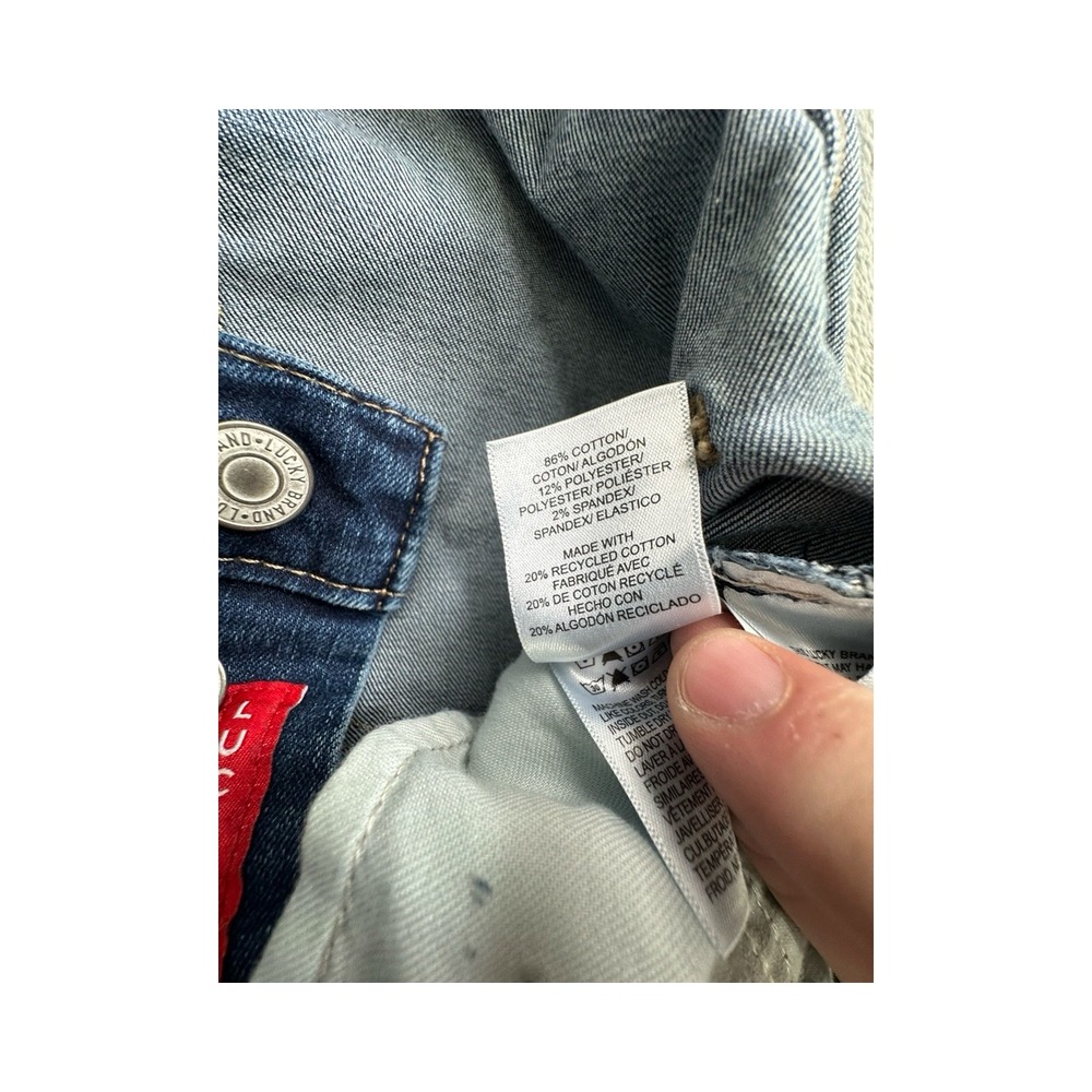 Lucky Brand Jeans Womens 6/28 Blue Sweet Mid Rise Straight Raw Hem Button Fly‎ - Picture 6 of 15